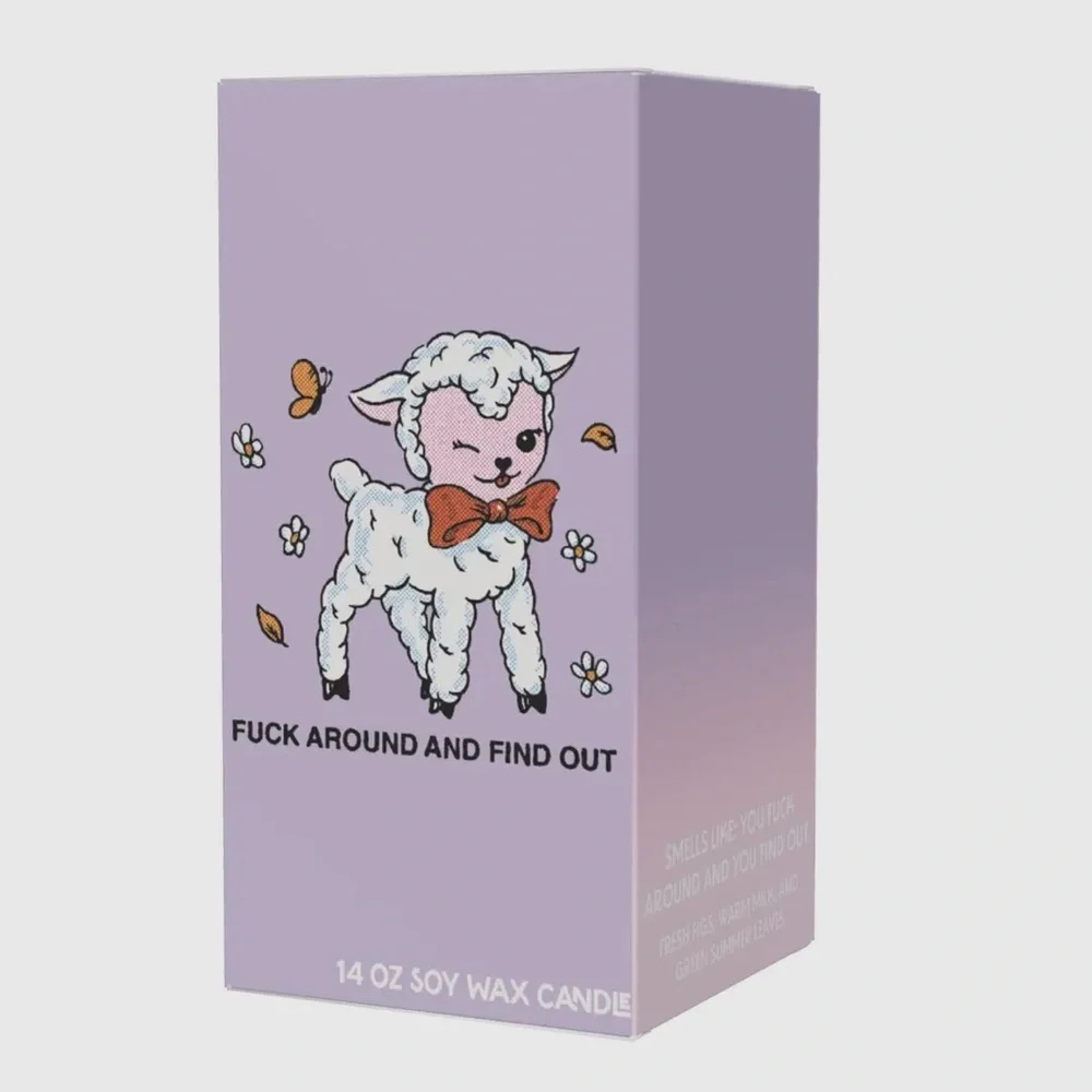 F*ck Around and Find Out Candle ~Brand New! 🐑